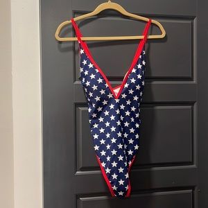American flag one piece swim